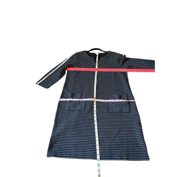 J Jill Navy & White Striped Dress. Size L - Picture 3 of 4